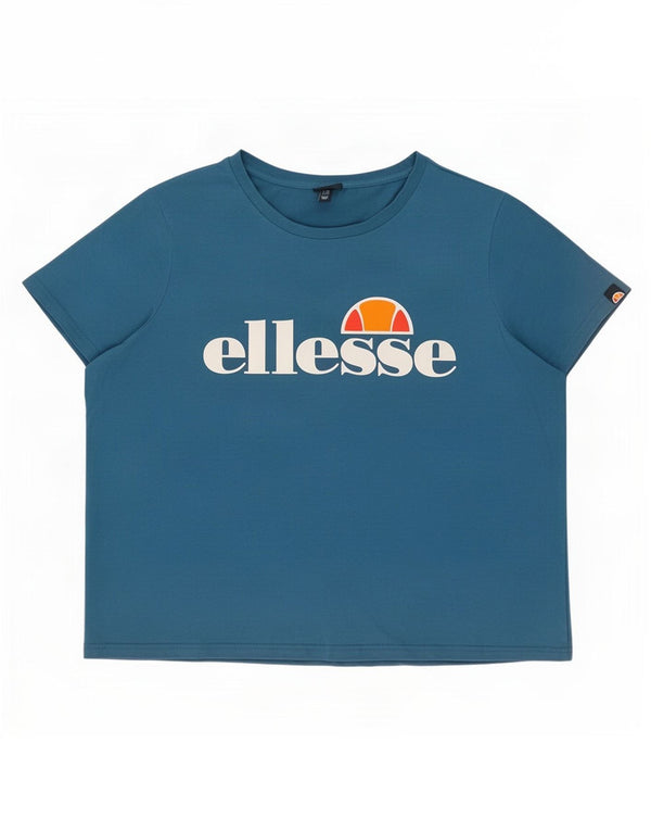 Ellesse Γυναικείο T-Shirt Top UK 28 6XL Μπλε βαμβακερό