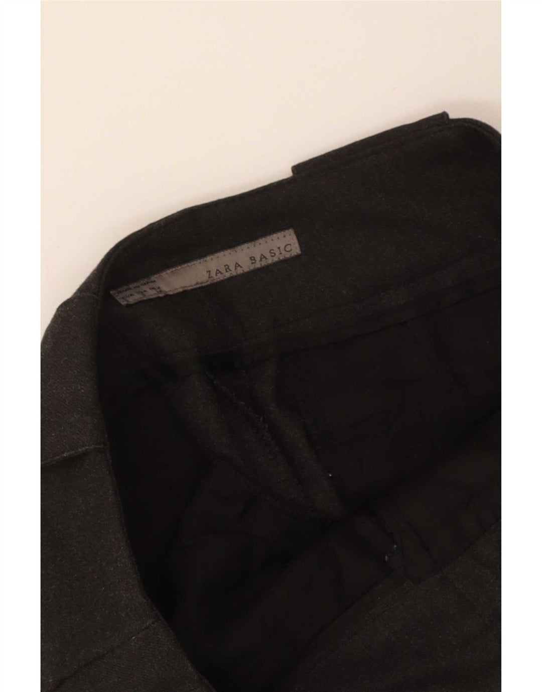 Zara Γυναικείο παντελόνι Chino με καρφίτσες Small W26 L28 Grey