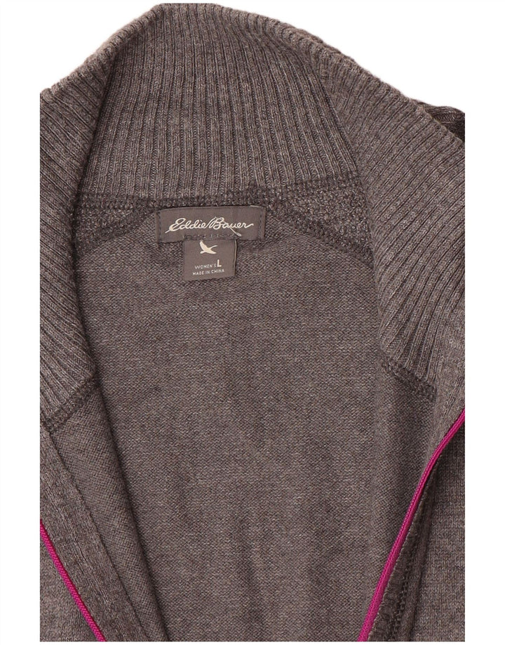 Γυναικείο πουλόβερ με φερμουάρ Eddie Bauer UK 16 Large Grey