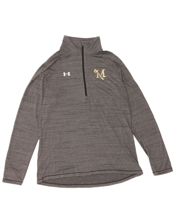 Ανδρική φόρμα αθλητικής φόρμας UNDER ARMOR με φερμουάρ με λαιμόκοψη, μεσαίο γκρι