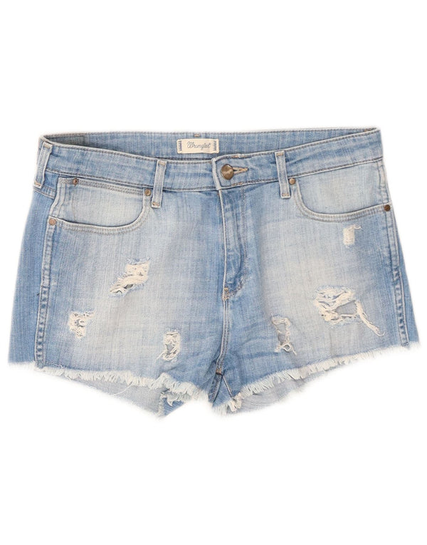 Wrangler Womens Boyfriend Distressed τζιν σορτς XS W29 μπλε βαμβακερό