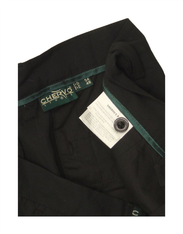 CHERVO Ανδρικό παντελόνι Chino IT 54 2XL W36 L32 Μαύρο Πολυεστέρας