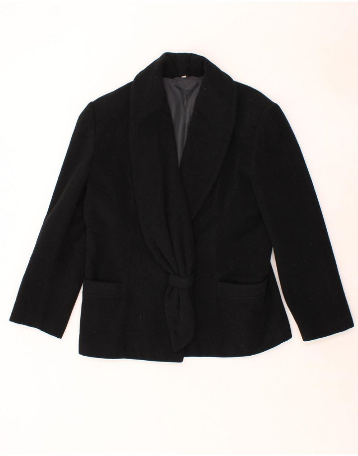 VINTAGE Womens Blazer Jacket IT 44 Medium Black Viscose Vintage Vintage and Second-Hand Vintage from Messina Hembry 