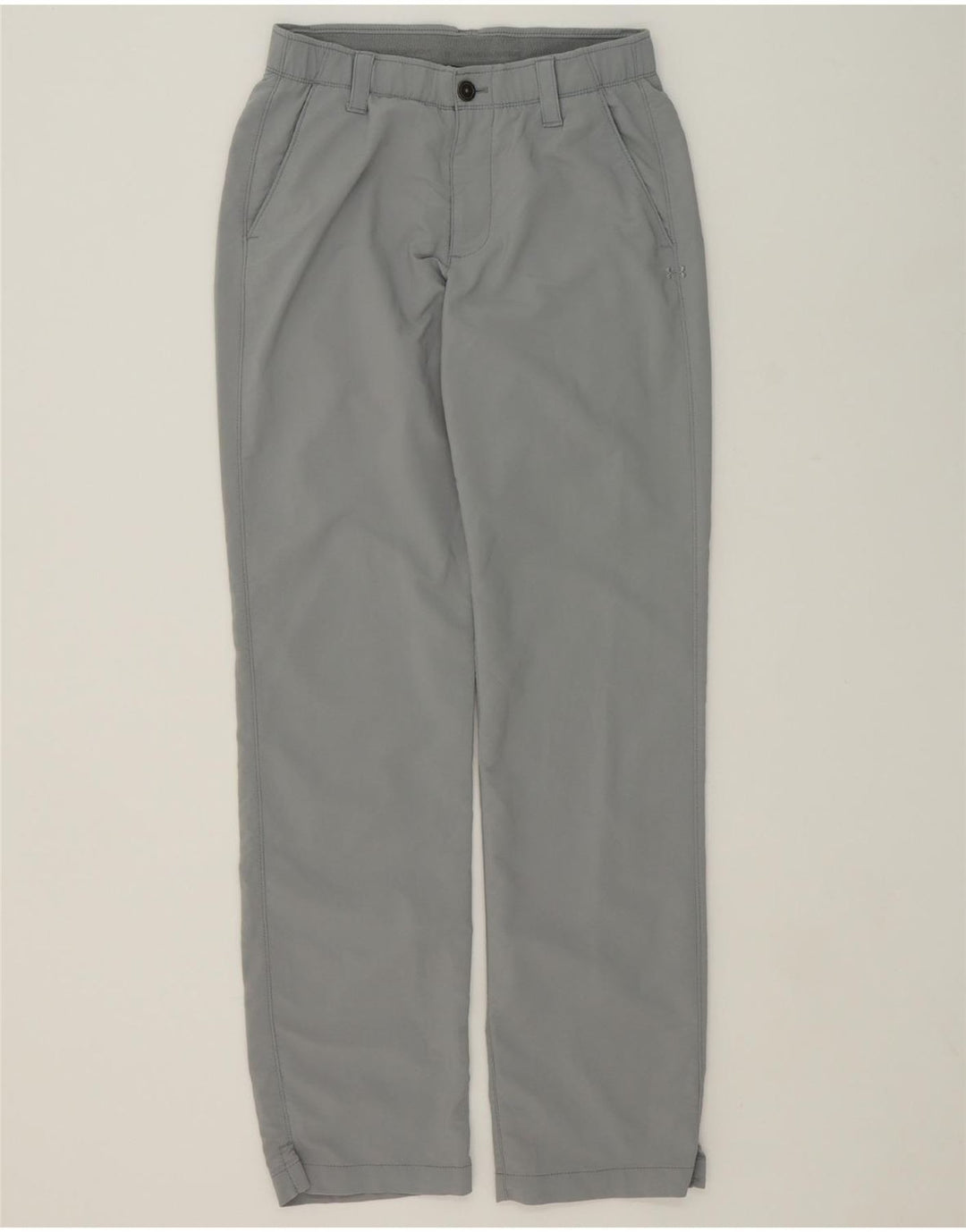 UNDER ARMOUR Mens Straight Chino Trousers W30 L32 Grey Polyester Vintage Under Armour and Second-Hand Under Armour from Messina Hembry 