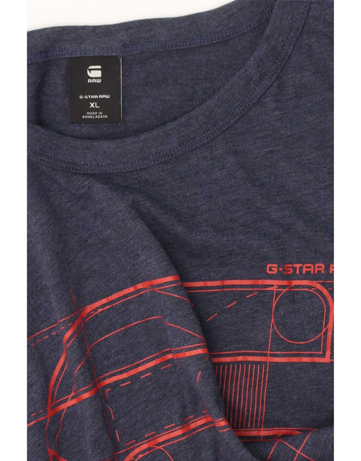 Ανδρικό γραφικό T-Shirt G-Star Top XL Navy Blue