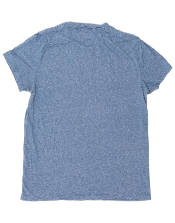 Ανδρικό T-Shirt Jack Wills Top Βαμβακερό μεσαίο μπλε φλοκωμένο