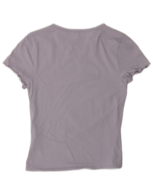 Vans Γυναικείο T-Shirt Top UK 10 Small Purple Cotton