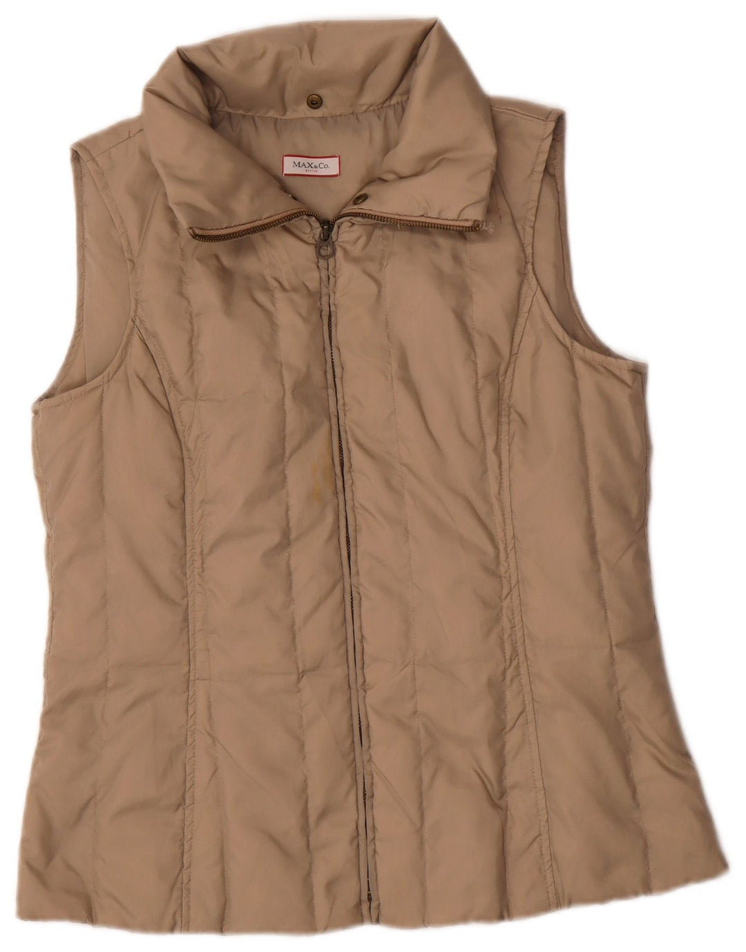 MAX & CO. Γυναικεία padded Gilet UK 10 Small Beige Nylon