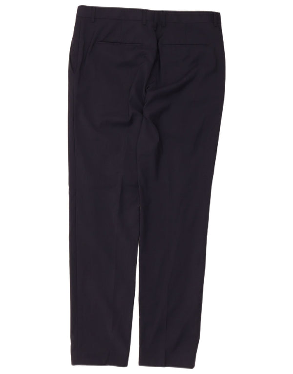 Calvin Klein Ανδρικό Slim Suit Παντελόνι IT 50 Large W34 L31 Navy Blue Wool