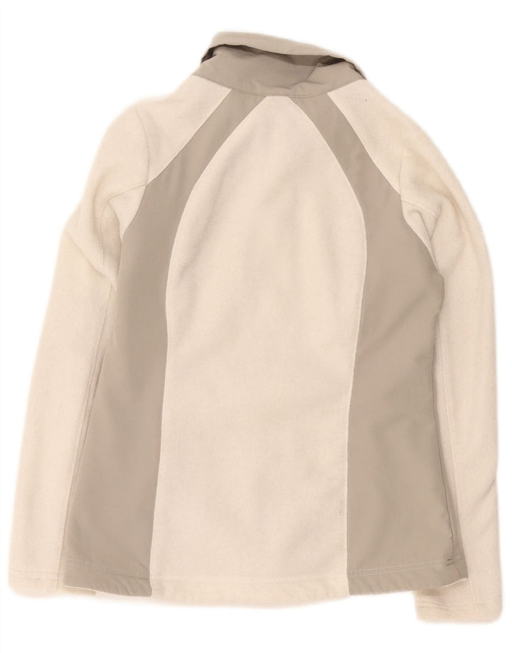 Columbia Γυναικείο Fleece Jacket UK 12 Medium Off White Colorblock Πολυεστέρας