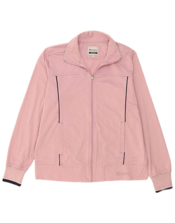 Champion Womens Easy Fit Oversized αθλητική φόρμα Top Jacket UK 10 Small Pink