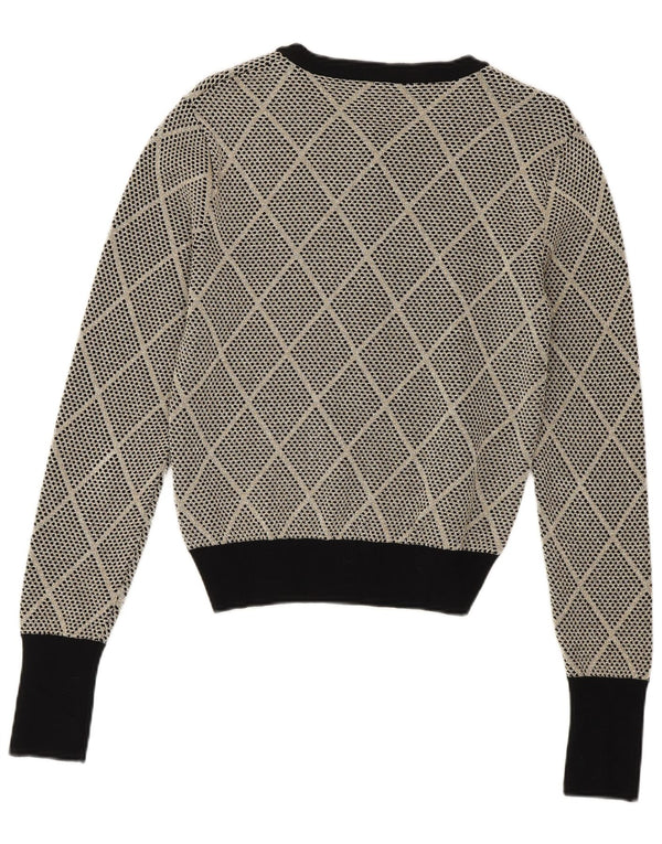 Zara Γυναικεία ζακέτα UK 10 Small Grey Argyle/Diamond Viscose