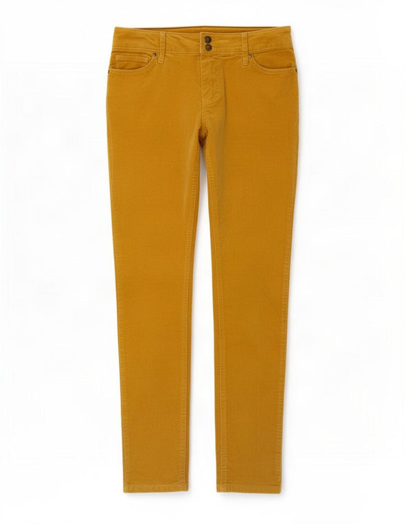 Tommy Hilfiger Γυναικείο Velvet Slim Casual Παντελόνι US 4 Small W30 L30 Yellow