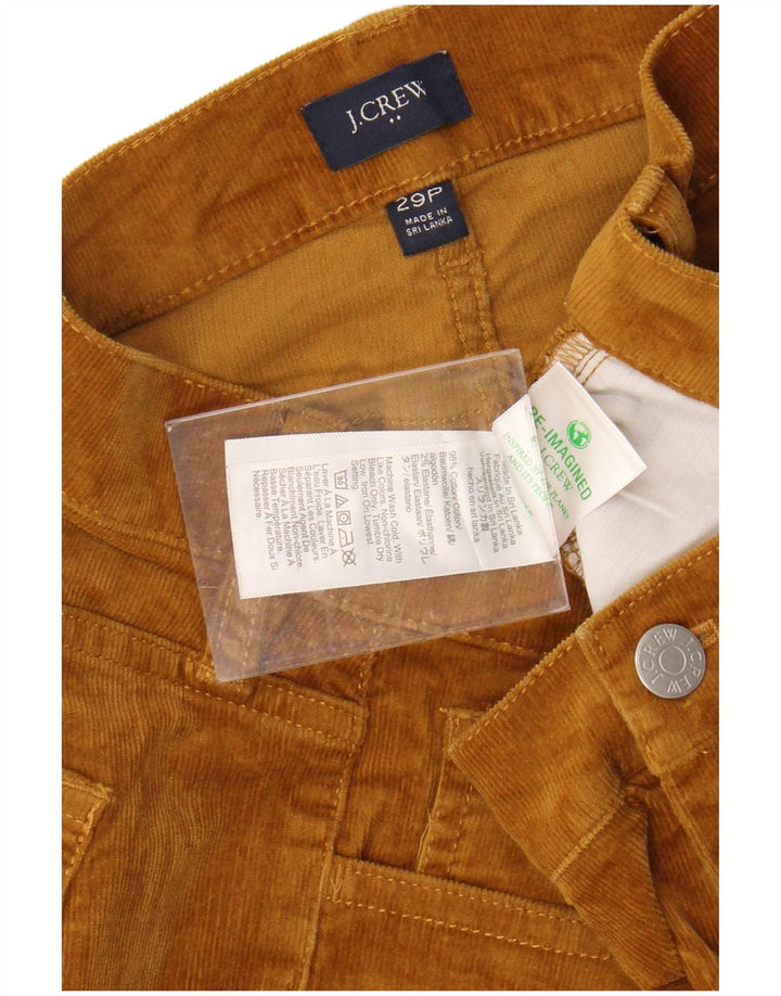 J. Crew Γυναικείο Petite Crop Skinny Corduroy Παντελόνι W29 L24 Καφέ Βαμβακερό