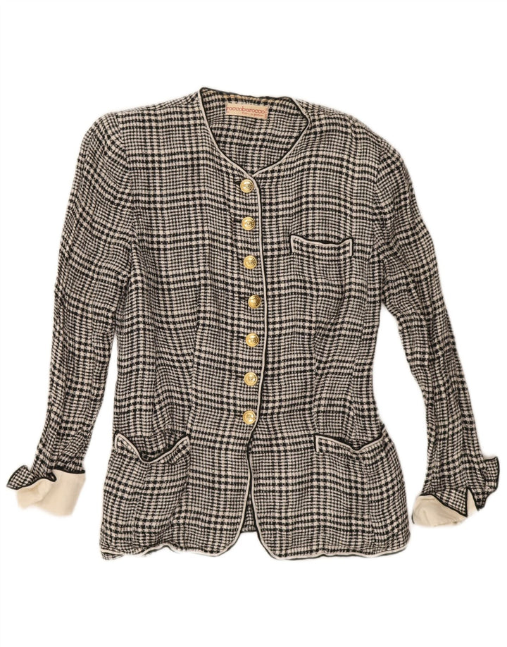 Γυναικεία ζακέτα Roccobarocco IT 44 Medium Black Houndstooth