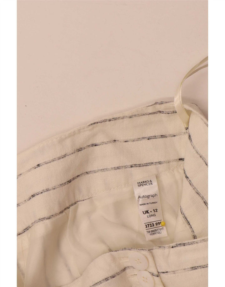 Γυναικεία Casual Παντελόνια Marks & Spencer UK 12 Medium W32 L33 Off White