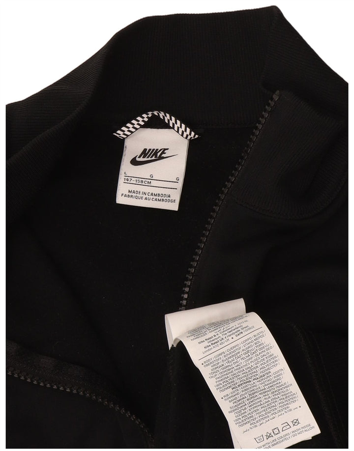 Μπουφάν Nike Boys αθλητική φόρμα 12-13 ετών μεγάλο μαύρο πολυεστέρα