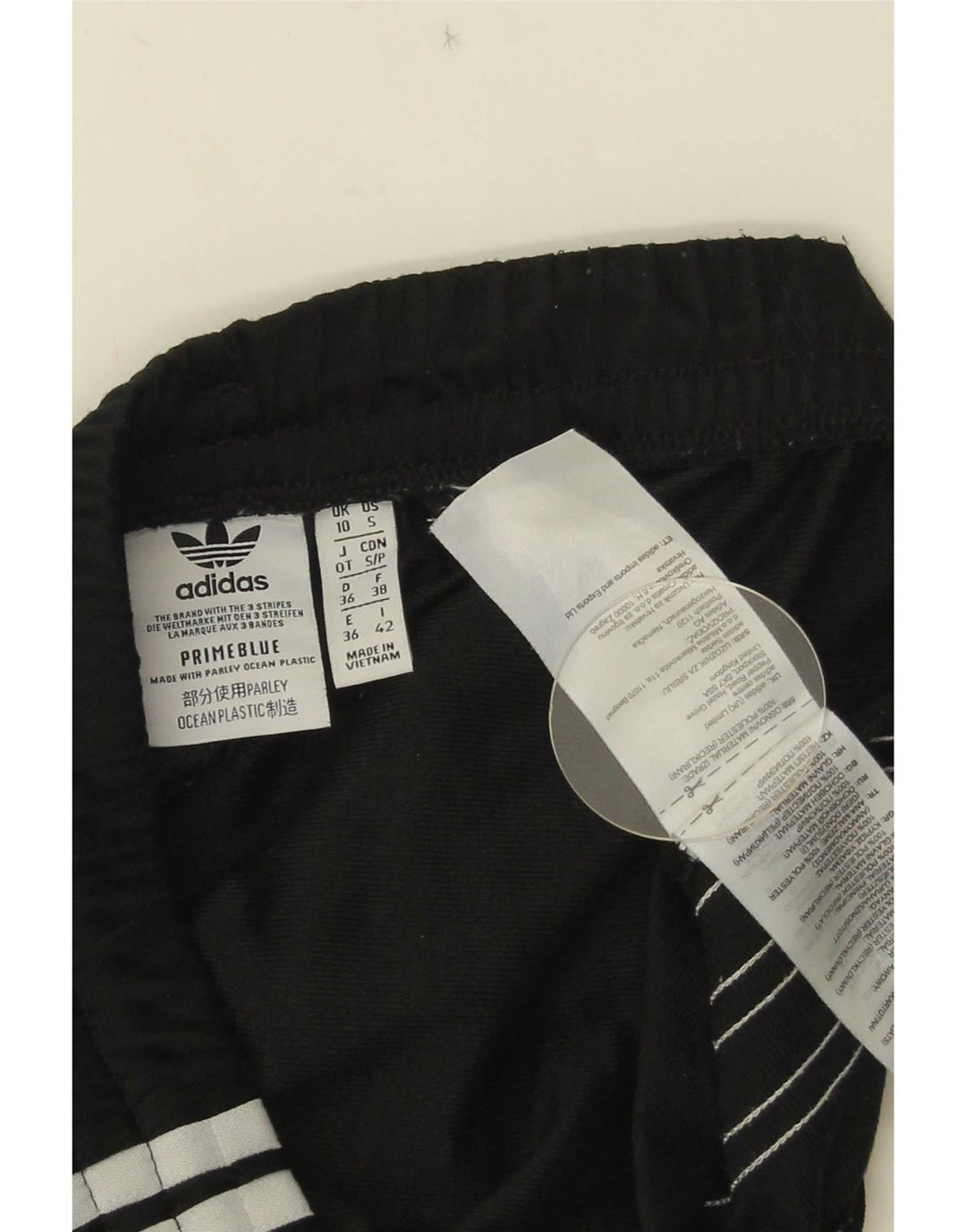 Γυναικεία αθλητική φόρμα Adidas Παντελόνι UK 10 Small Black Polyester