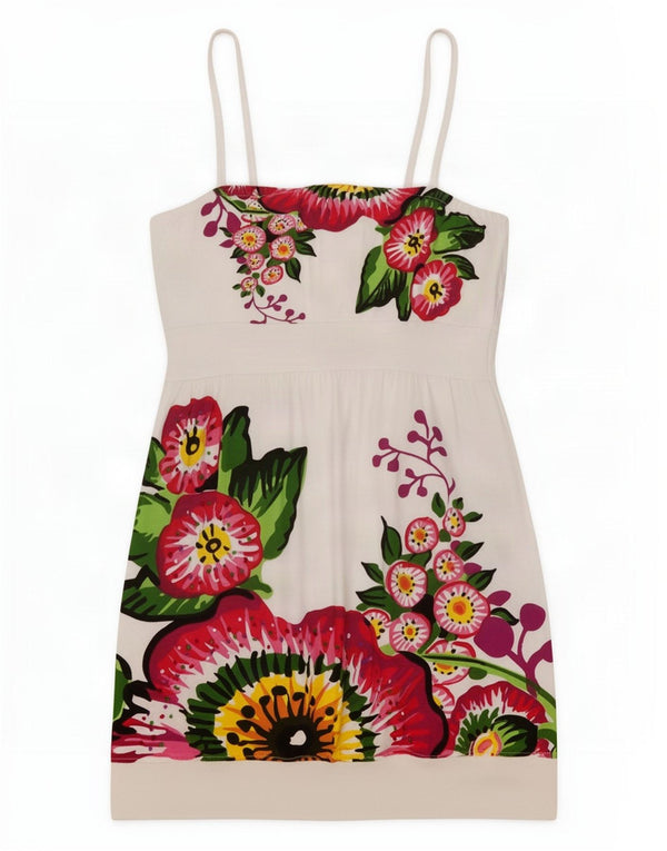 Desigual Γυναικείο Sundress UK 14 Large White Floral