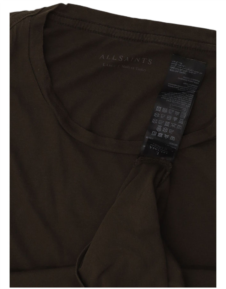 Ανδρικό T-Shirt ALL SAINTS Top Large Khaki Cotton