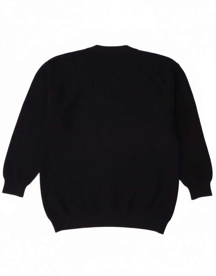 Vintage Ανδρική Ζακέτα πουλόβερ Μεγάλο Navy Blue New Wool