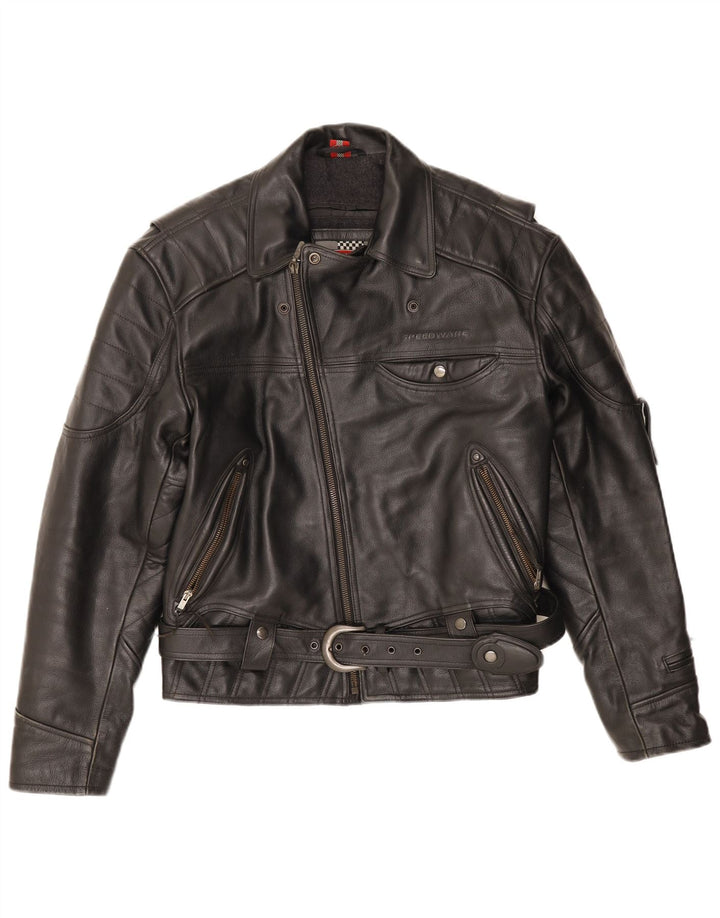 HEIN GERICKE Ανδρικό Δερμάτινο Biker Jacket UK 40 Large Black Leather