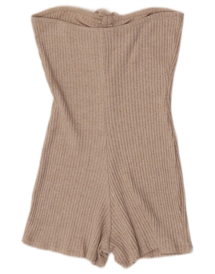 Zara Γυναικεία Στράπλες Playsuit UK 14 Large Beige