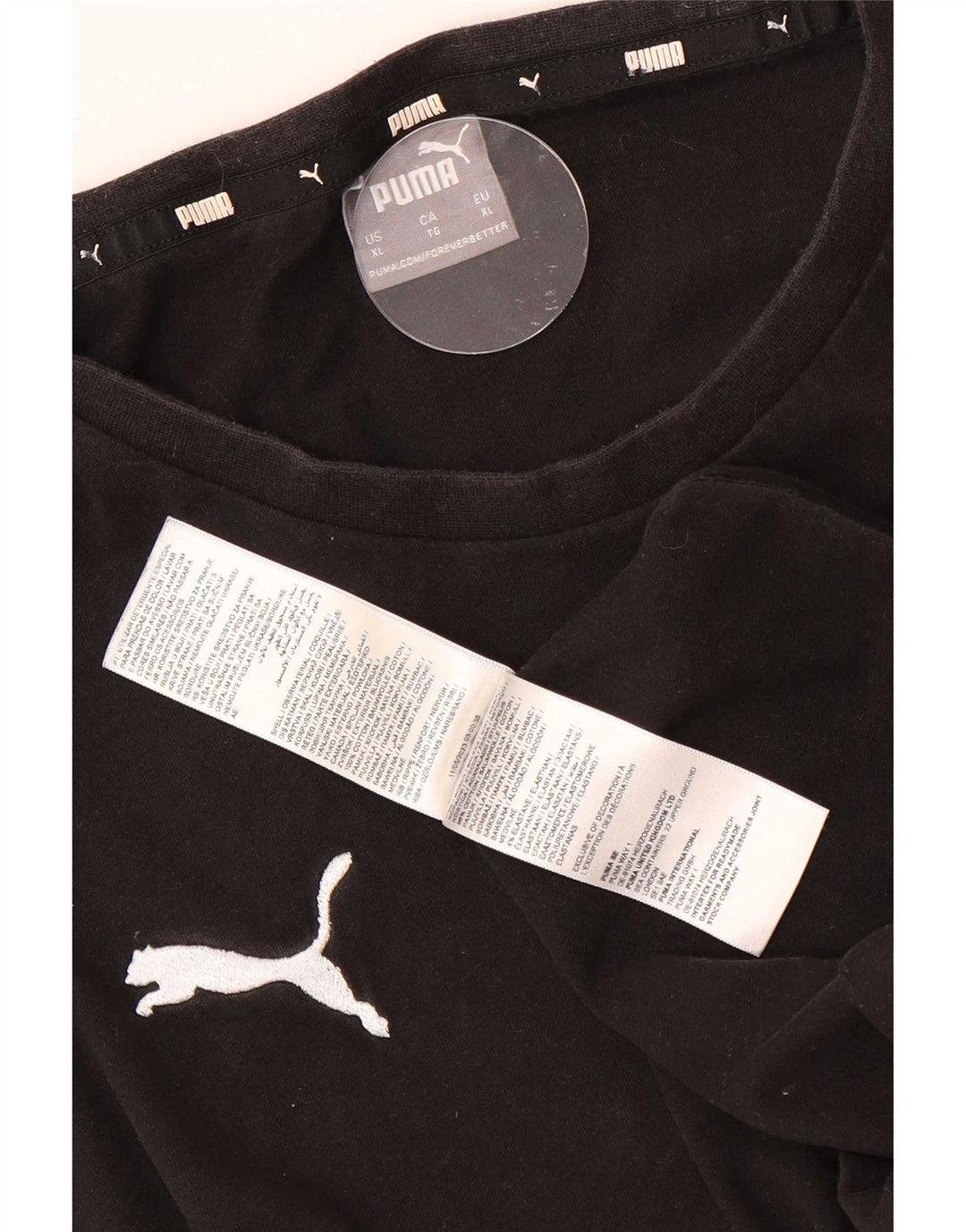 Puma Ανδρικό T-Shirt Top XL Μαύρο βαμβακερό