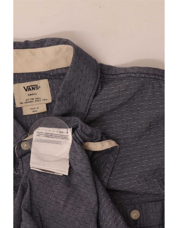 Vans Ανδρικό κοντομάνικο πουκάμισο με κανονική εφαρμογή, Βαμβακερό με μπλε στίγματα