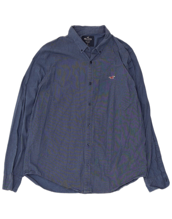 Hollister Mens Shirt XL Blue Cotton