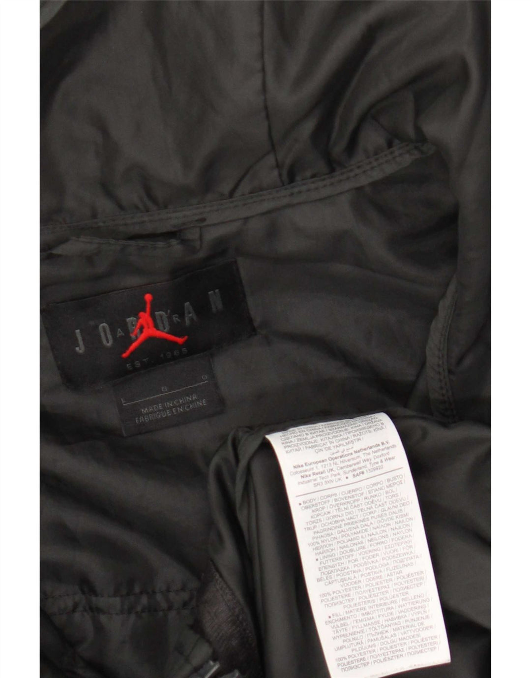 Ανδρική αθλητική φόρμα Jordan με κουκούλα Top Jacket μεγάλο γκρι νάιλον