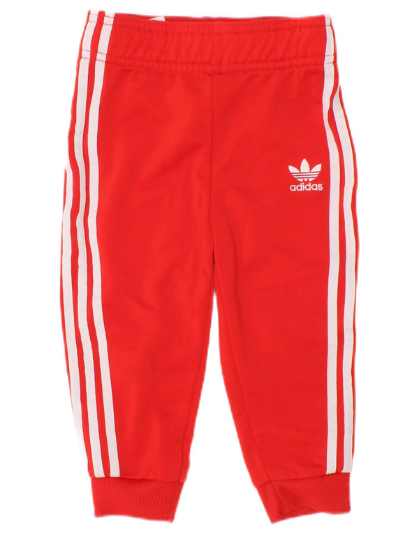 Παντελόνι αθλητικής φόρμας Adidas Baby Girls Joggers 12-18 μηνών κόκκινο πολυεστέρα