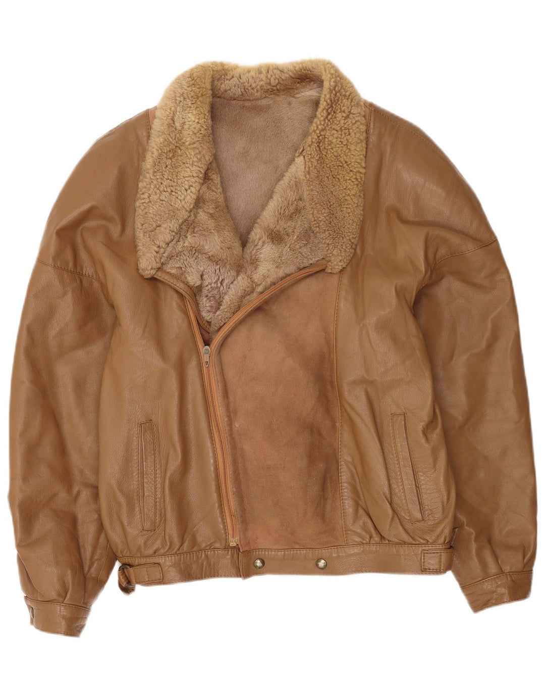 Vintage Ανδρικό Shearling Jacket IT 50 Large Beige