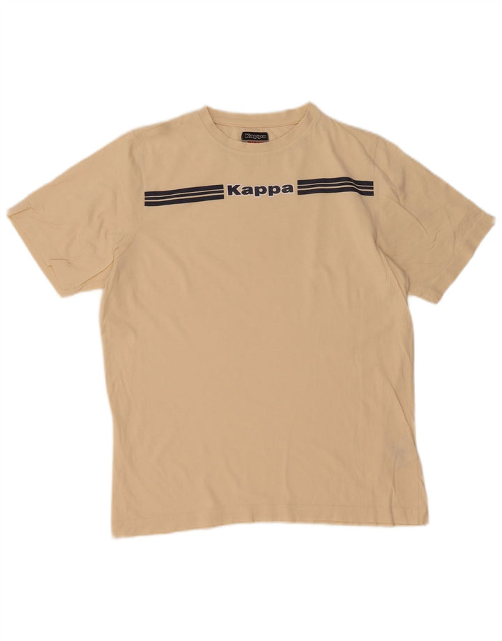Ανδρικό γραφικό μπλουζάκι Kappa Top Medium Beige Βαμβακερό