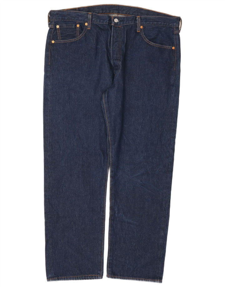 Levi's Mens 501 Straight Jeans W42 L32 Μπλε βαμβακερό