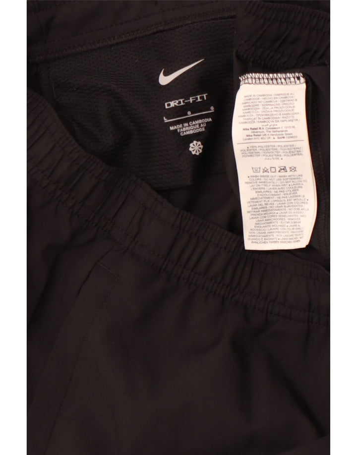 NIKE Γυναικεία φόρμα Dri Fit Παντελόνια Joggers UK 14 Large Μαύρο Πολυεστέρας