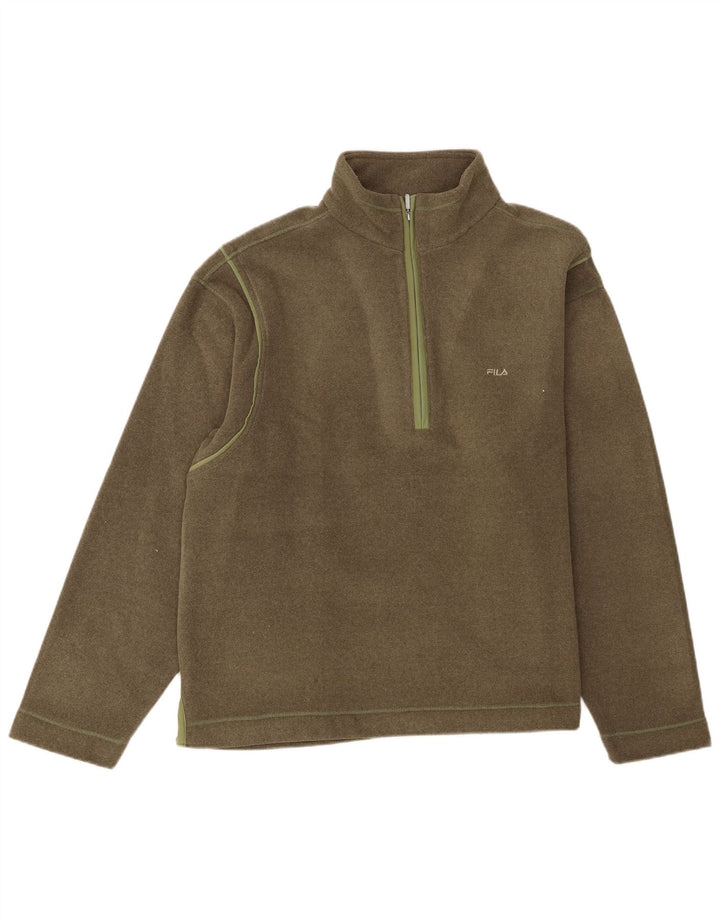 Ανδρικό φούτερ με φερμουάρ Fila Jumper 2XL Khaki Polyester