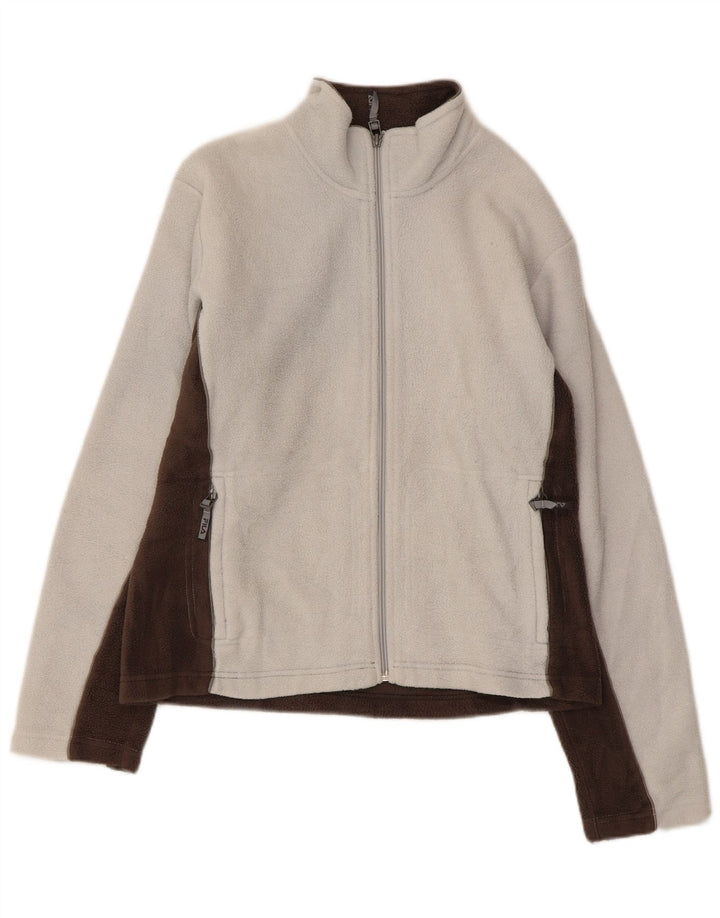 Fila Γυναικείο Fleece Jacket UK 16 Medium Brown Colourblock Polyester
