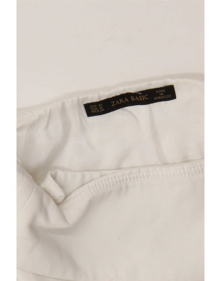 Zara Γυναικεία Μίνι Φούστα Wrap Medium W28 Λευκή