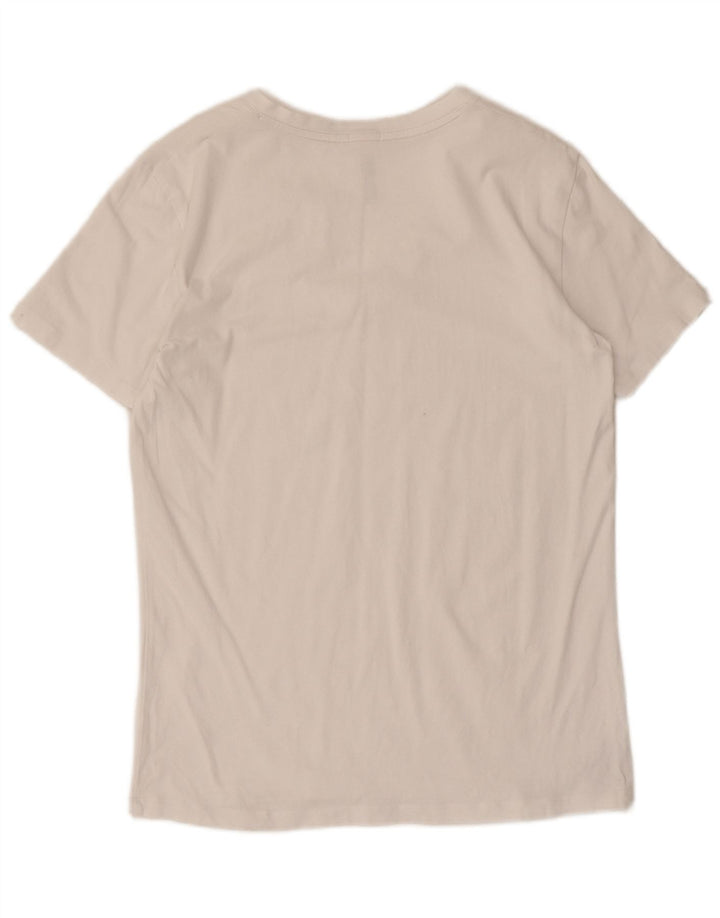 Diesel Γυναικείο T-Shirt Top UK 12 μεσαίο λευκό βαμβακερό