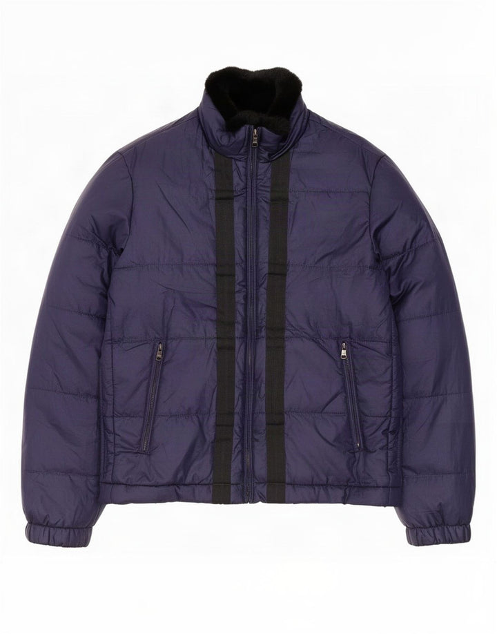 Ανδρικό μπουφάν Hugo Boss με επένδυση EU 48 Medium Navy Blue Polyester