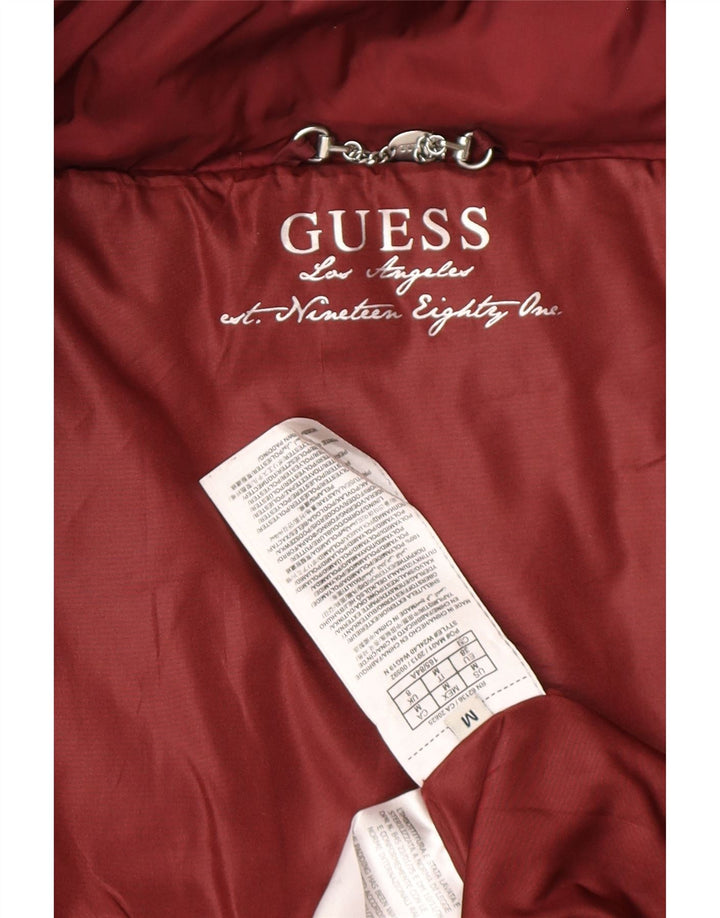 GUESS Womens Padded Jacket UK 8 Small Burgundy Polyamide Vintage Guess and Second-Hand Guess from Messina Hembry 