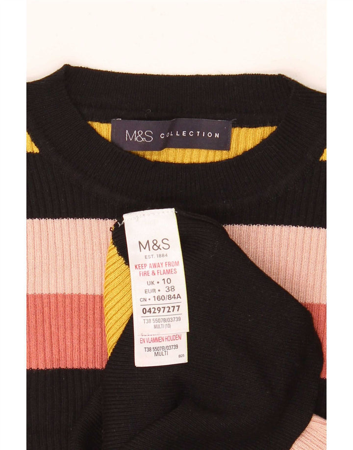 Marks & Spencer Γυναικείο πουλόβερ με λαιμόκοψη UK 10 Small πολύχρωμο