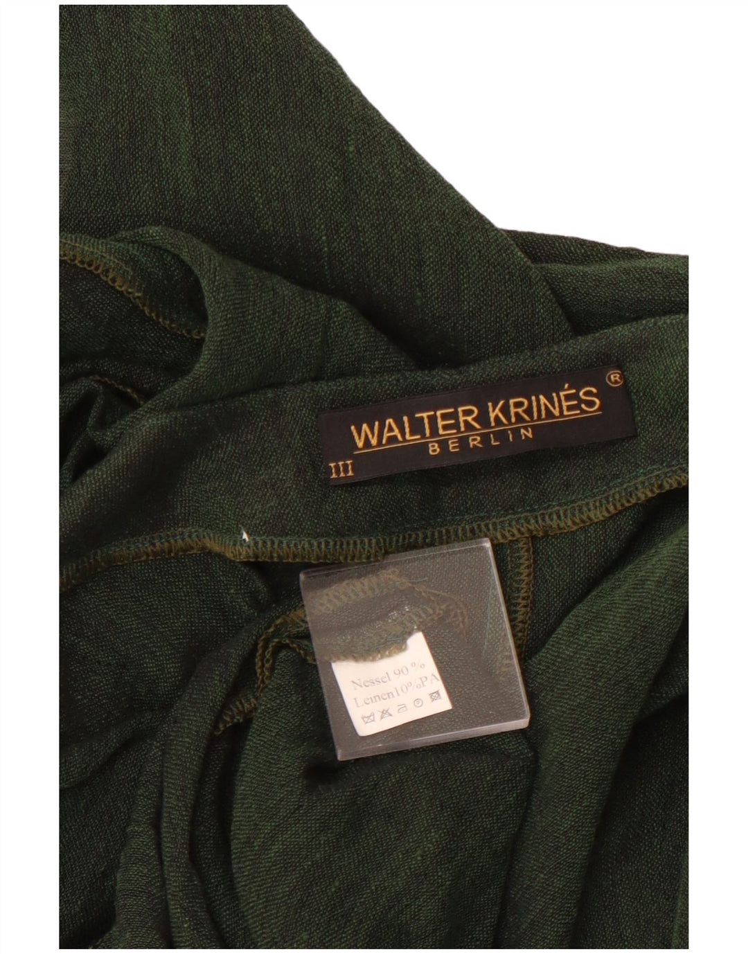 VINTAGE Γυναικεία Ζακέτα Crop UK 16 Large Green Cotton