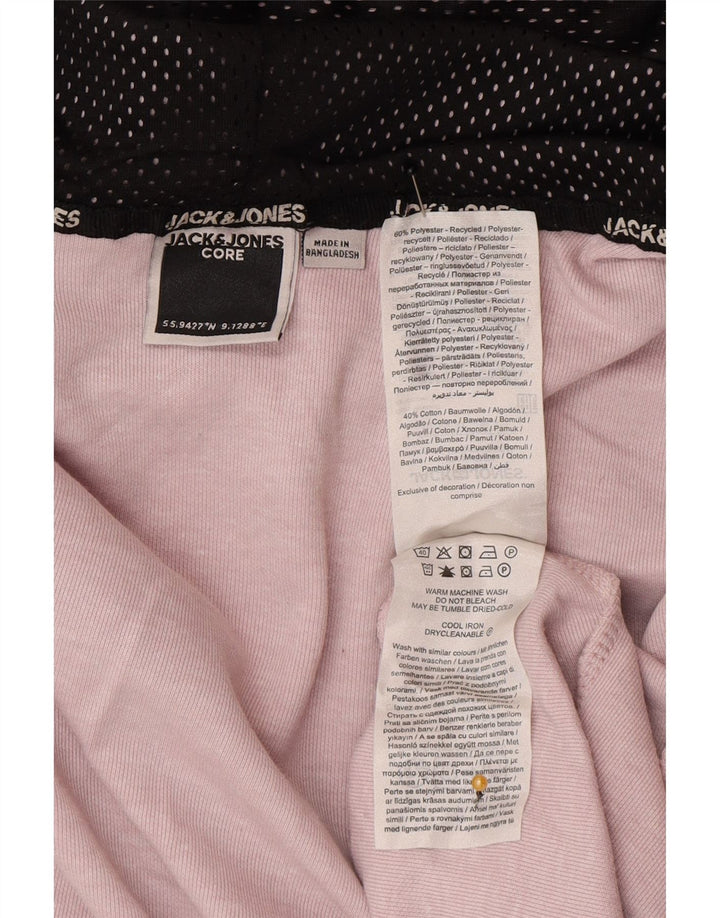 Jack & Jones Ανδρικό πουλόβερ με φερμουάρ με κουκούλα μεγάλο ροζ πολυεστέρα