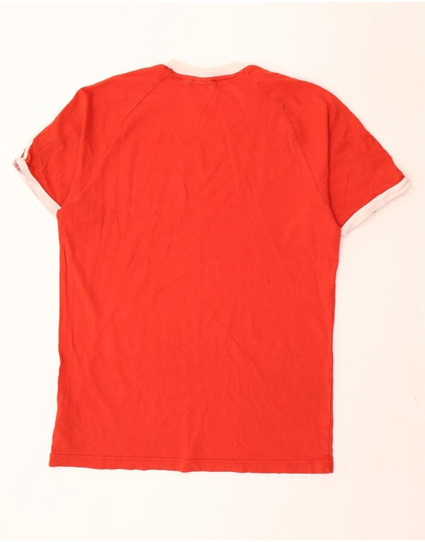 Adidas Mens T-Shirt Top Large Red Cotton