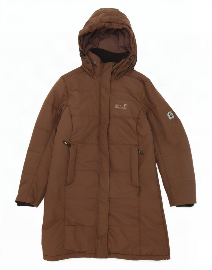Jack Wolfskin γυναικείο παλτό με κουκούλα UK 12/14 Μεσαίο καφέ πολυεστέρας