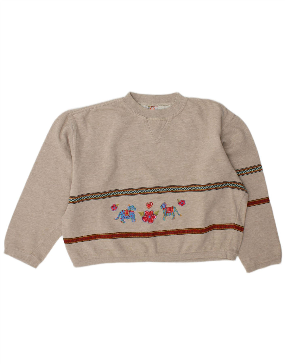 Stefanel Γυναικεία γραφική φούτερ Jumper UK 14 Medium Grey ριγέ