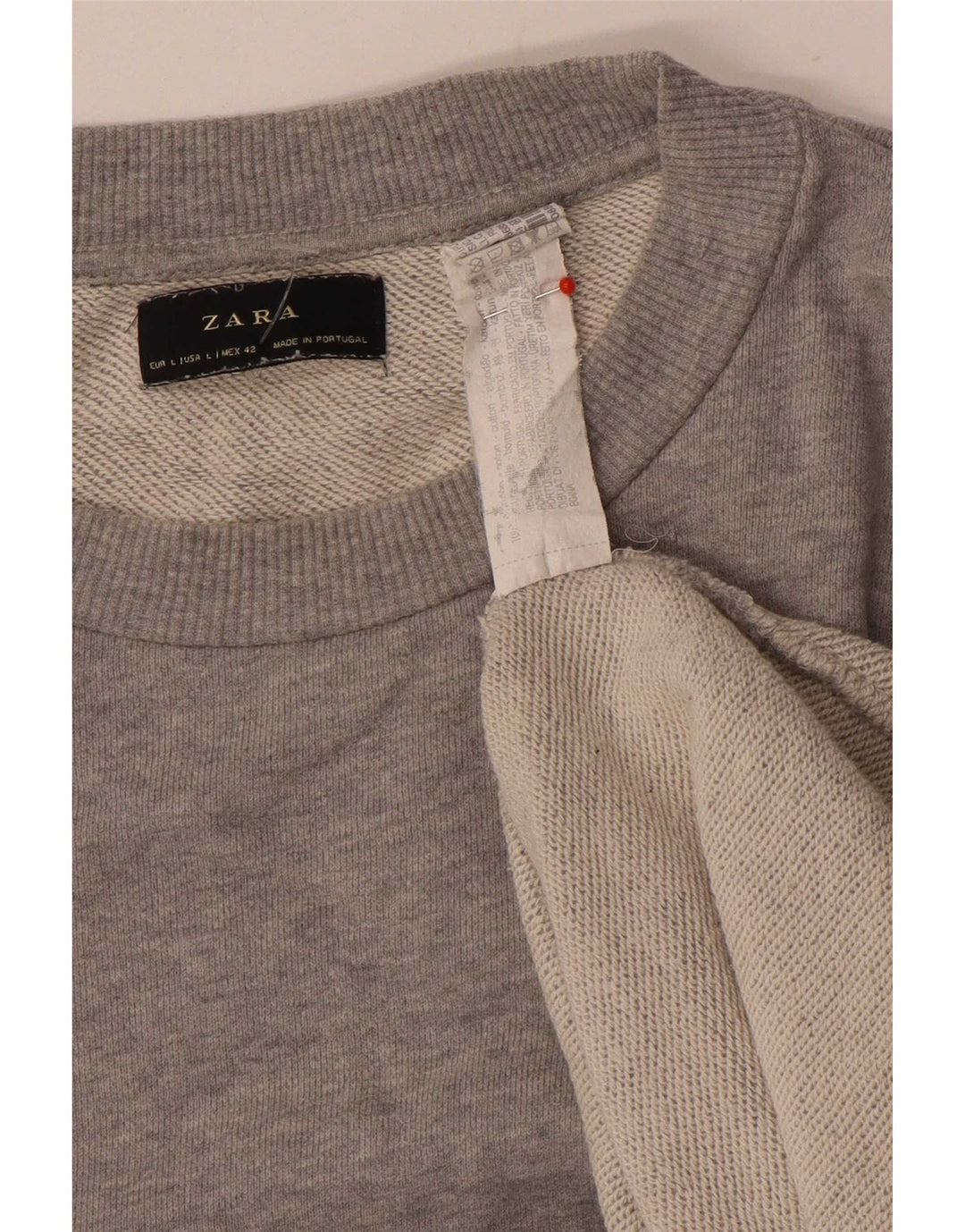 Ανδρικό φούτερ Zara Jumper Μεγάλο βαμβακερό γκρι φλιτζάνι
