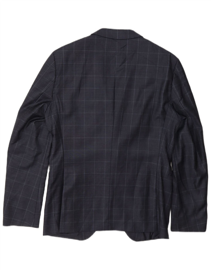 Ανδρικό μπουφάν Hugo Boss με 2 κουμπιά σακάκι UK 50 Large Navy Blue Check